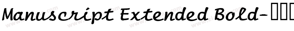 Manuscript Extended Bold字体转换